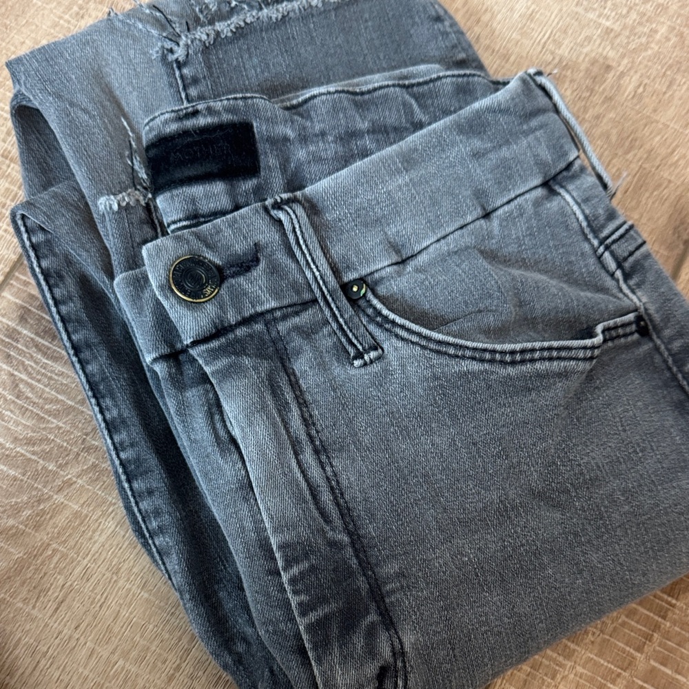 MOTHER Charcoal Skinny Jeans
